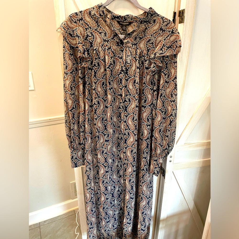 Elegant Banana Republic Paisley Long Sleeve Dress- New With Tags!!